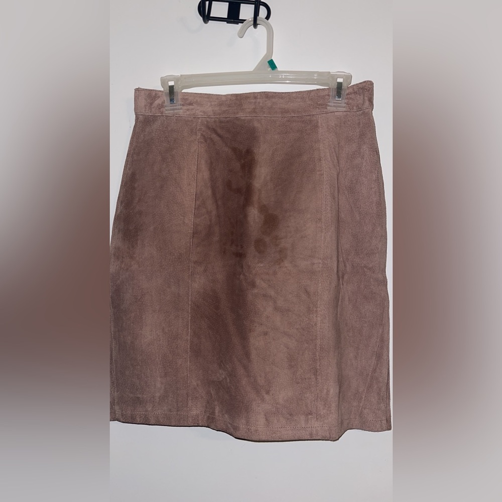 2 brown suede skirts, 1 corduroy skirt